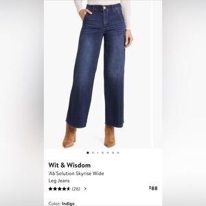Wit & Wisdom ‘Ab’ Solution Skyrise Wide Leg Jeans